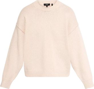 Theory Oversized CN Po.macr - Dames - Ronde hals truien - Roze - M - Katoen - Truien & Vesten