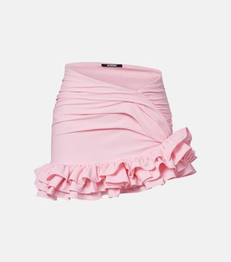 Jacquemus Playa ruffled jersey miniskirt