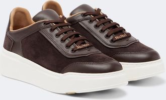 Max Mara Zapatillas con plataforma de ante y piel