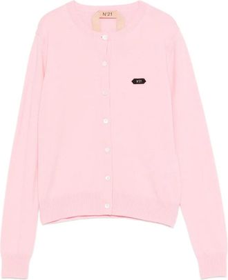 N°21 Cardigan con applicazione - Rosa