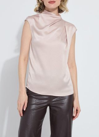 Lyss&eacute; Aisha High Neck Draped Blouse
