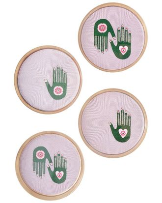 Tiramisu Mystical Hands Metal Coaster Set