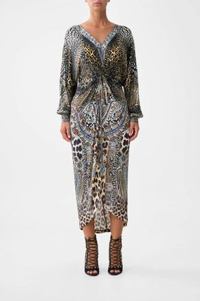 Camilla Twist Front Dress In Istanbul Animalia