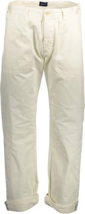 GANT 4 Pocket Broeken - Heren - Straight fit broeken - Wit - W35 L34 - Katoen - Broeken