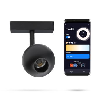 OEM Foco Tuya Track Ball De 10 W Q80 Zigbee Para Rieles Slim Track Y Fiberflex, 48 V Cc, Regulable Entre 3000 Y 6000 K