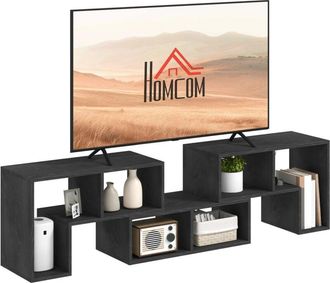 HOMCOM Homcom - tv Unit for TVs up to 75 Inches, Free Combination tv Stand, Black
