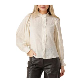 Antik Batik Overhemden, Dames, Beige, S, Katoen, Dames Blouses Yvo Blouse