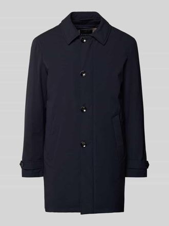 Bugatti Mantel mit Kentkragen in Marine, Gr&ouml;&szlig;e 48