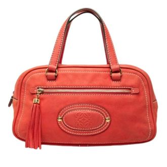 Loewe Pre-owned Handbag - Dames - Pre-owned - Rood - Maat: ONE Size Leer