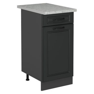 Vicco Mueble Bajo De Cocina R-line, Antracita Casa De Campo, 40 Cm Et M&aacute;rmol