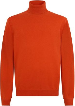 Malo Cashmere coltrui - Heren - Cashmere truien - Oranje - 3XL - Truien & Vesten
