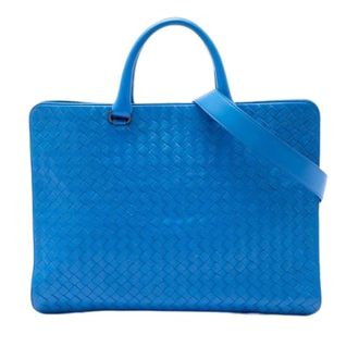 Bottega Veneta Pre-owned Tote Bags, female, Blue, Size: ONE SIZE Pre-owned Woven Nappa Tote