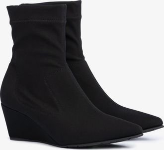 Pedro Garcia Wedge bootie in black stretch microfiber | onira | Fall winter 2026
