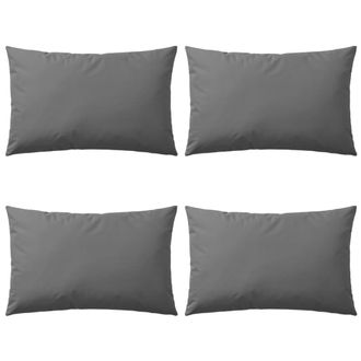 vidaXL Cuscini Da Esterno 4 Pz 60x40 Cm Grigi