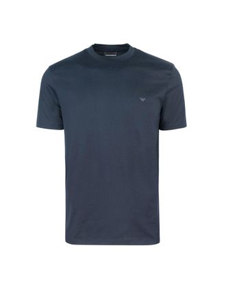 Tシャツ・カットソー EMPORIO ARMANI Men T-shirt Blue EM000824AF12927 F0088 Emporio Armani Men's Blue Logo Cotton T- Shirt Size L | eBay