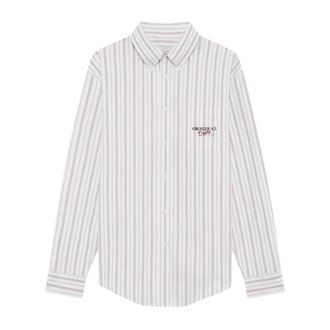 Dr&ocirc;le de Monsieur Camisa de Rayas de Manga Larga Regular - Shirts - Hombre - Blanco - XL