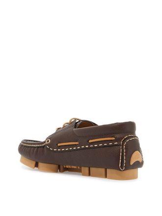 Fendi Mens Deck Logo Lace-Up Shoes Brown > Derby & Oxfords