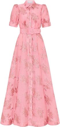 Rebecca Vallance Annette floral-brocade gown - women - Metallized Polyester/Nylon/Polyester - 16 - Pink