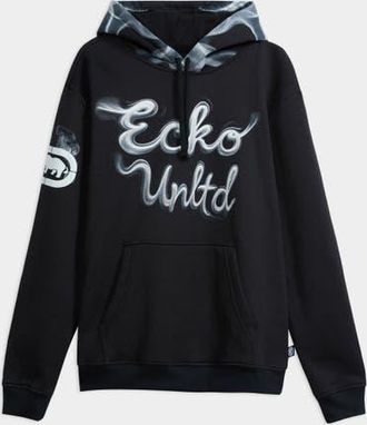 Ecko Blowing Smoke Hoodie in Black at Nordstrom, Size X-Large