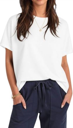 Dylan Cali Fleece Caplet Top In White
