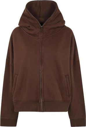 Entire studios Eternal Zip Sweatshirt - Dames - Vesten met rits - Bruin - S - Katoen - Hoodies & sweatvesten