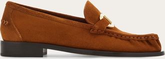 Ferragamo Donna Mocassino ornamento Gancini Marrone Taglia 35.5