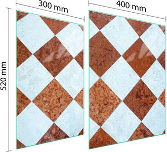 OEM Placa Protectora De Vidrio Para Estufa 70x52 Mosaico