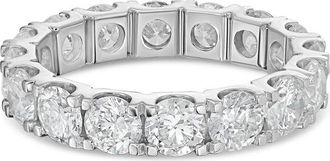 Diana M. Jewels 14kt white gold 3.00 cts round lab grown diamond eternity band in U-prong setting