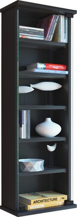ebuy24 Estante De Pared Dvd Cd De Madera Vcm Estante Colgante Con Puerta De Vidrio De Seguridad Esg Espacio Para 150 Cd O 65 Dvd O 36 V&iacute;deos Dimensiones: 92 