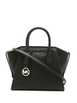 Michael Kors logo-lettering leather crossbody bag - Black