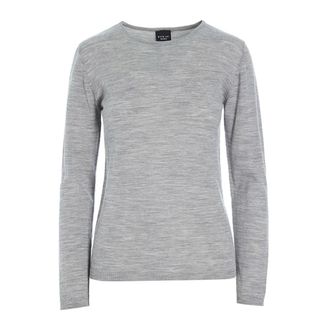 Bitte Kai Rand Grijze Melange Wollen Gebreide Blouse - Dames - Longsleeves - Grijs - XS - Wol - Tops
