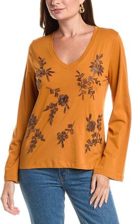 Johnny Was Kimono Sleeve Beaded T-Shirt