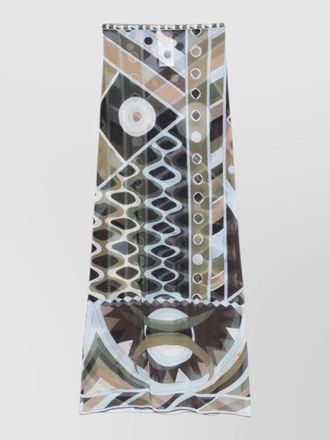 Pucci high waist sheer tulle skirt geometric