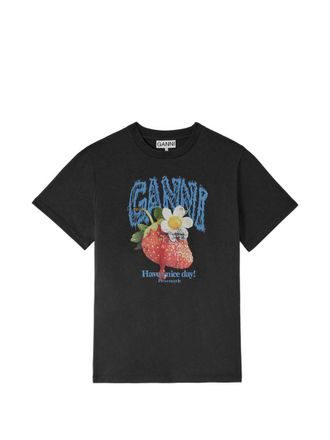 Ganni T-shirt in cotone stampato Ganni