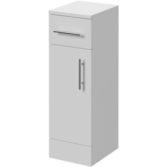 Alexander James Alexander James Gloss White 250mm x 300mm Storage Unit - 250mm - Chrome 96mm Knurled Bar Handle
