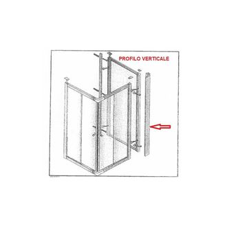 OEM R Profilo Verticale X Parete Fissa Crist.tras/ser.mm.6cm.74/80lusso