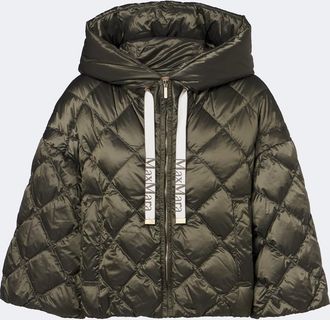 Max Mara Hooded quilted cropped down jacket