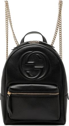 Gucci Pre-owned Gucci Pebbled Calfskin Soho Chain Backpack OSAL62VNZMAK78E4