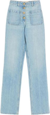Valentino FLX Denim Lav Dirty Blu Chiaro Pantalone Denim - Dames - Regular Fit Jeans - Blauw - W27 - Denim - Jeans