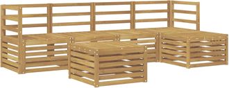 vidaXL Conjunto De Sof&aacute;s De Exterior 6 Uds. Blanco Vidaxl