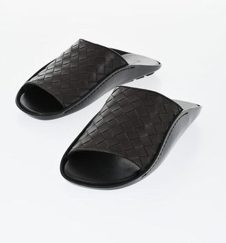 Bottega Veneta Woven Leather Slides WAVE with Rubber Sole size 39