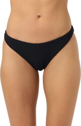 O'Neill Willow Weave Flamenco Bikini Bottoms in Black at Nordstrom, Size Xx-Large