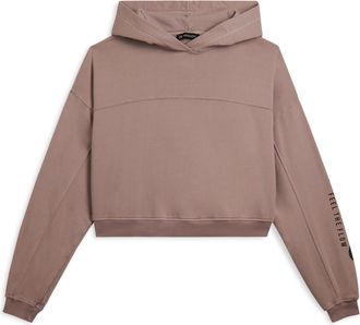 Freddy Felpa cropped con cappuccio e stampa street art