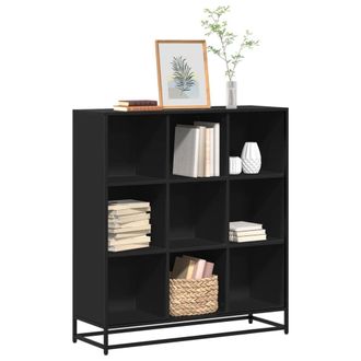 Berkfield Home Bookcase Black 97.5x33x107.5 cm Engineered Wood & Metal