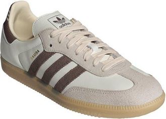 adidas Gender Inclusive Samba OG Sneaker in Cloud White/Earth Strata at Nordstrom, Size 10.5 Womens