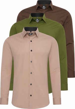 Rusty Neal Set van 3 zakelijke overhemden