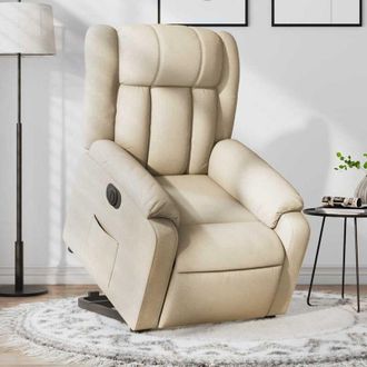 vidaXL Vidaxl - Sill&oacute;n El&eacute;ctrico Reclinable Elevable De Tela Color Crema