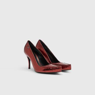 Diesel D-Lucette-Pumps in mirror leather - Heels - Woman - Red