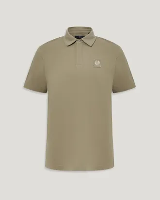 Belstaff Polo Curator Para Hombre Piqu&eacute; De Algod&oacute;n Verde Militar 2xl
