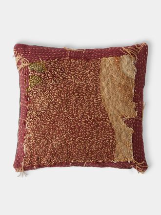 By Walid 19th-Century Napoleon III Aubusson Tapestry Linen and Cotton Cushion (13in/33cm)